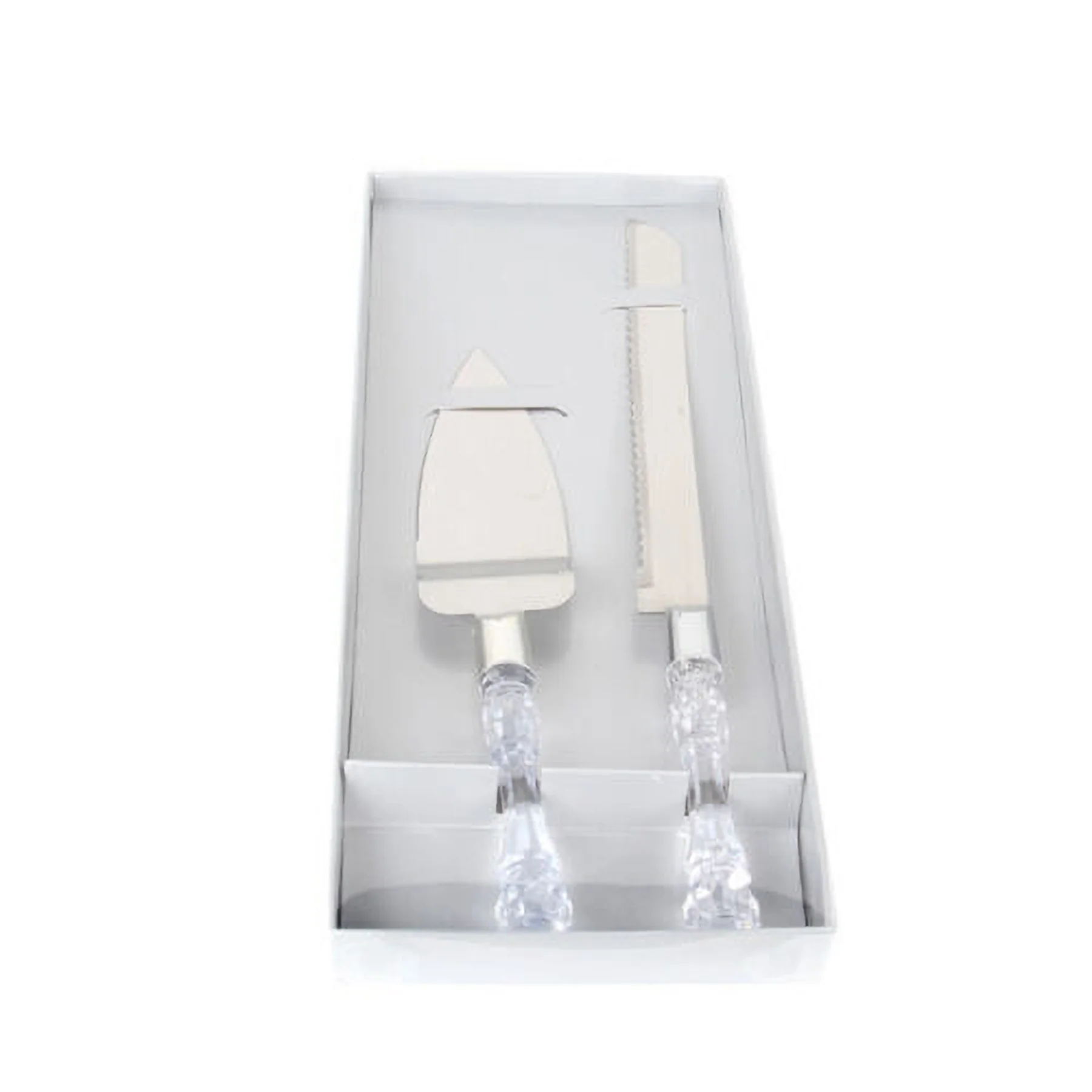 Cake Knife & Server Set - Silver (2pc) - Image 3