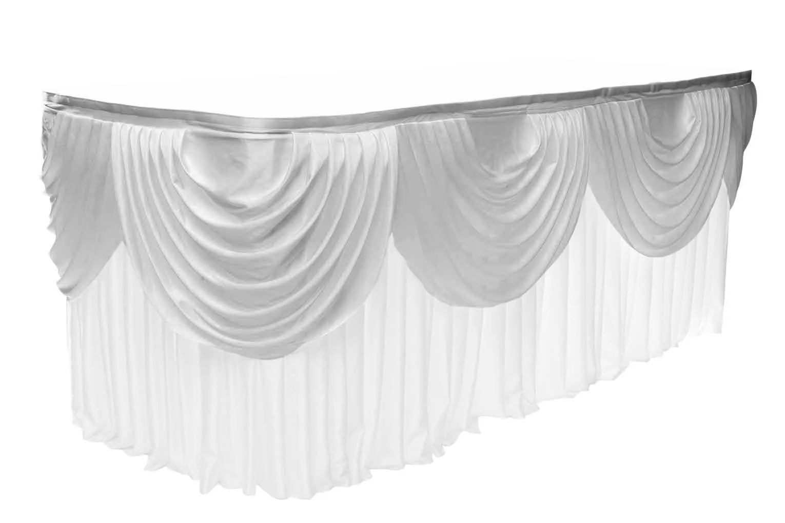 CLEARANCE Ice Silk Satin Convertible Backdrop Panel - Silver (1x3m) - Image 4