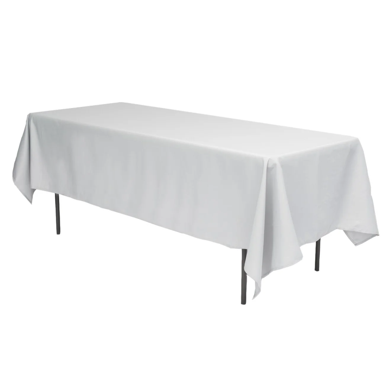 CLEARANCE Rectangle Tablecloth - Silver Grey (137x244cm)