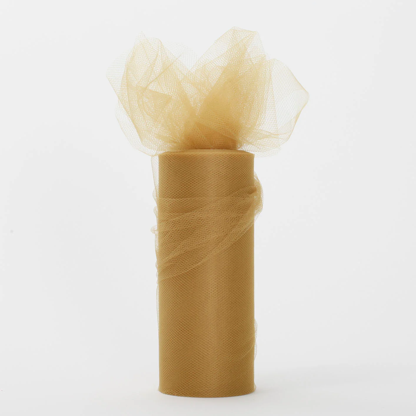 Small Soft Tulle Fabric Roll - Gold (15cmx22m)