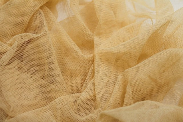 Small Soft Tulle Fabric Roll - Gold (15cmx22m) - Image 2
