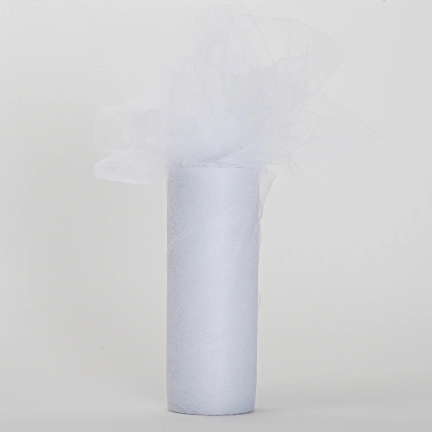 Small Soft Tulle Fabric Roll - White (15cmx22m)