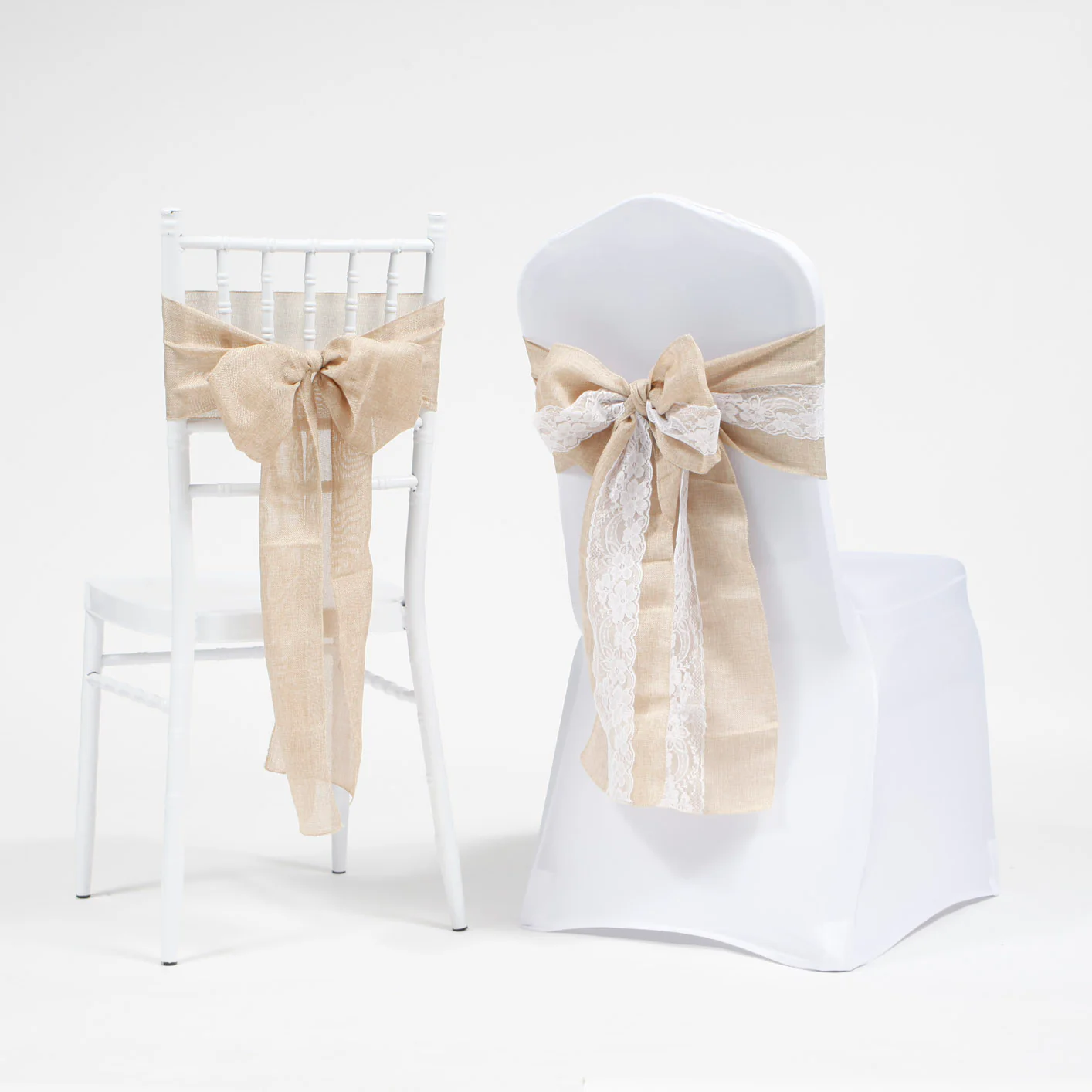 Soft Faux Hessian Chair Sash - Image 6