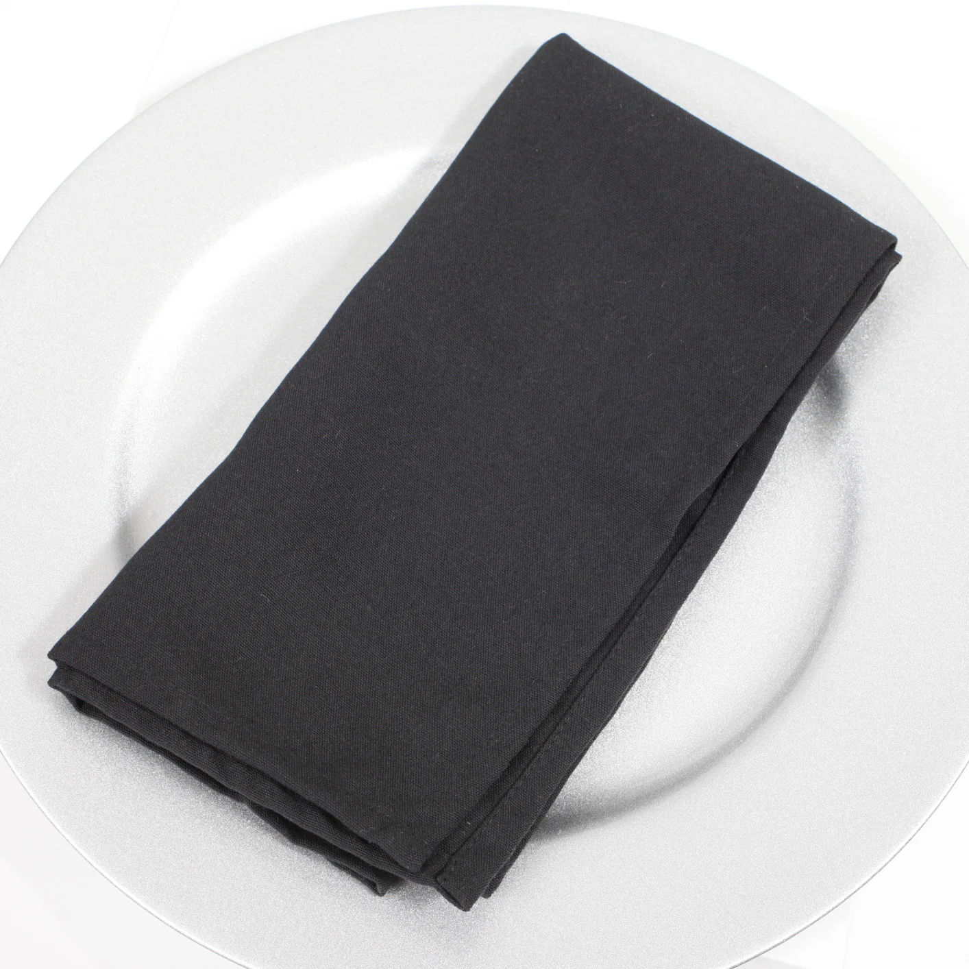 Premium Cloth Napkins - Black (50x50cm) - Image 2