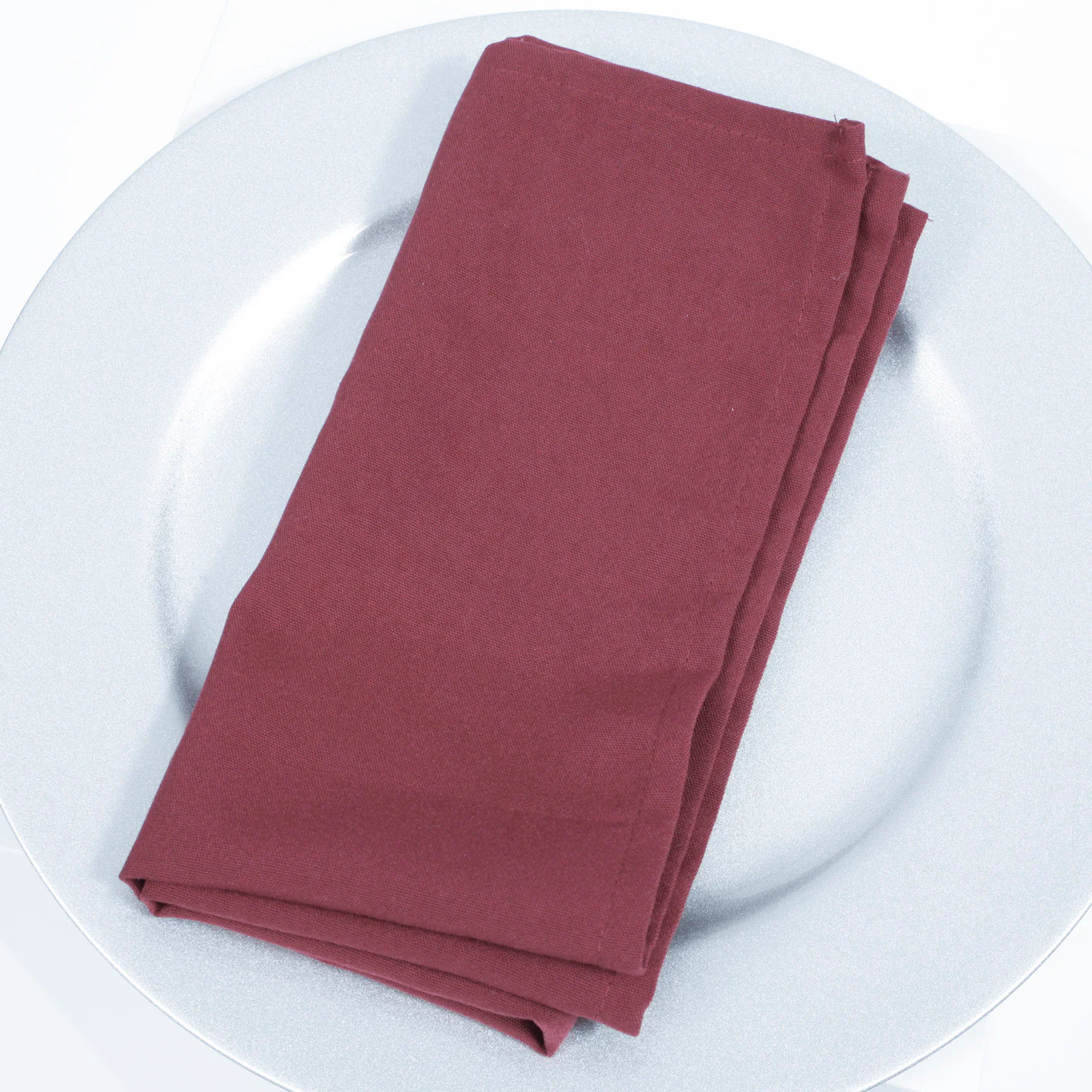 Premium Cloth Napkins - Burgundy (50x50cm) - Image 2