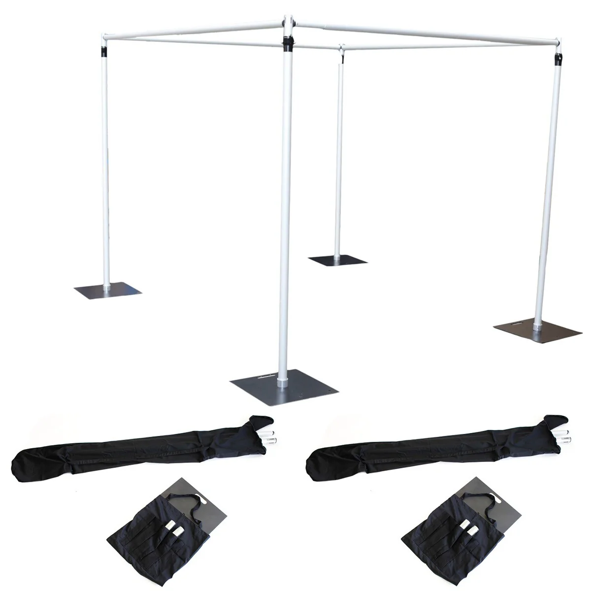 Cube Frame Stand Set - Deluxe - Pipe and Drape (3x3x3m)