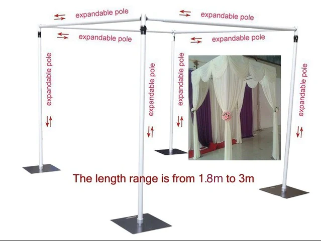 Cube Frame Stand Set - Deluxe - Pipe and Drape (3x3x3m) - Image 2