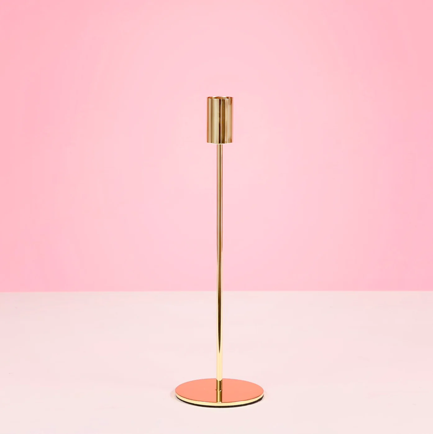 Taper Candle Holders Modern Straight Style - Gold (28cm)