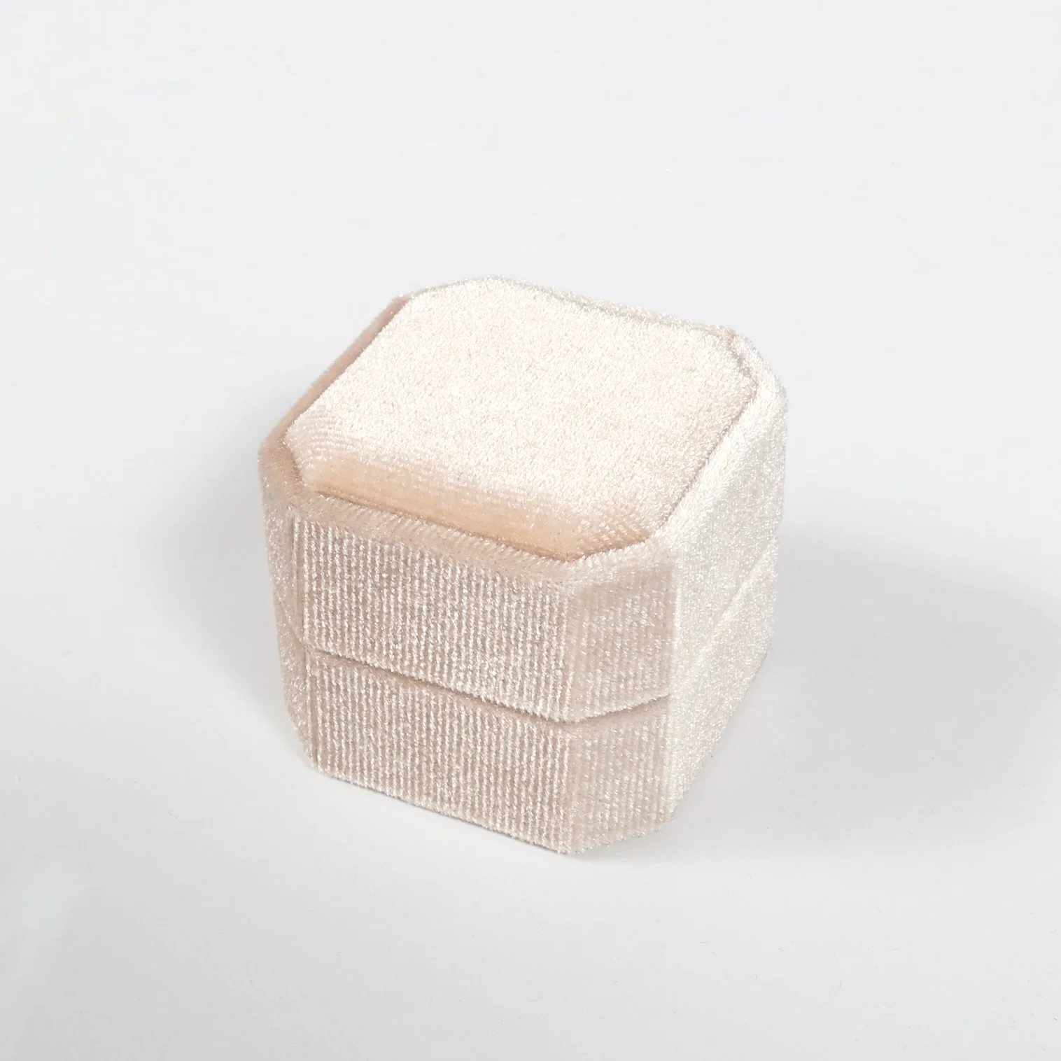 Velvet Ring Box - Ivory - Image 6