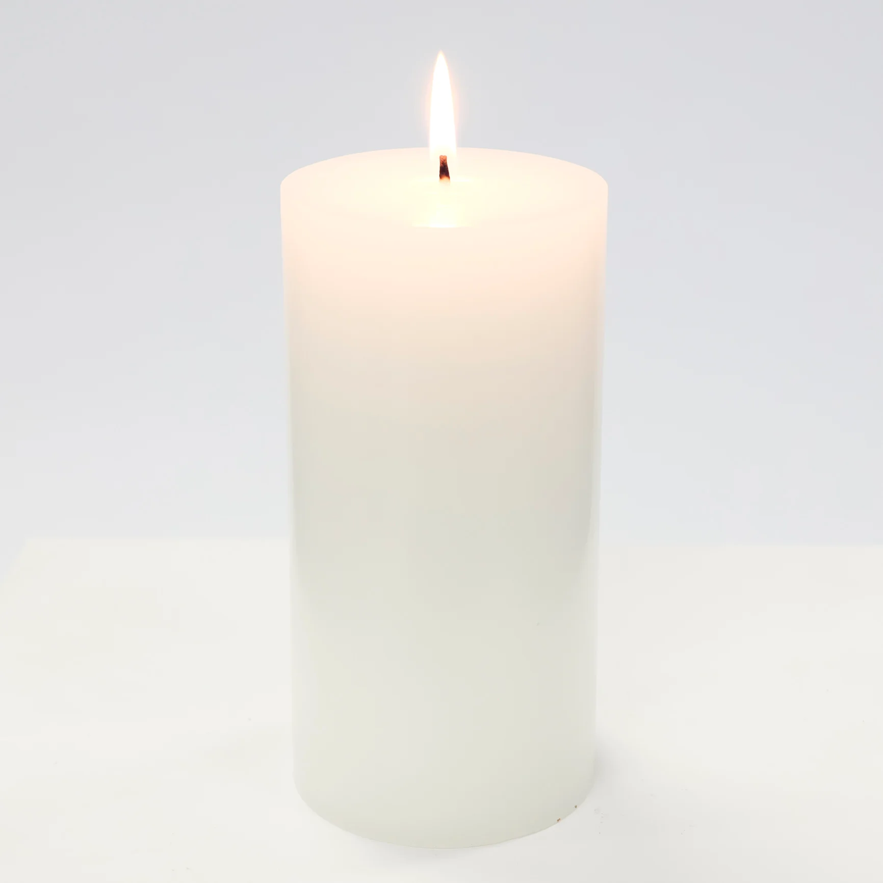 Wax Pillar Candle - White (7.5x15cm) - Image 4
