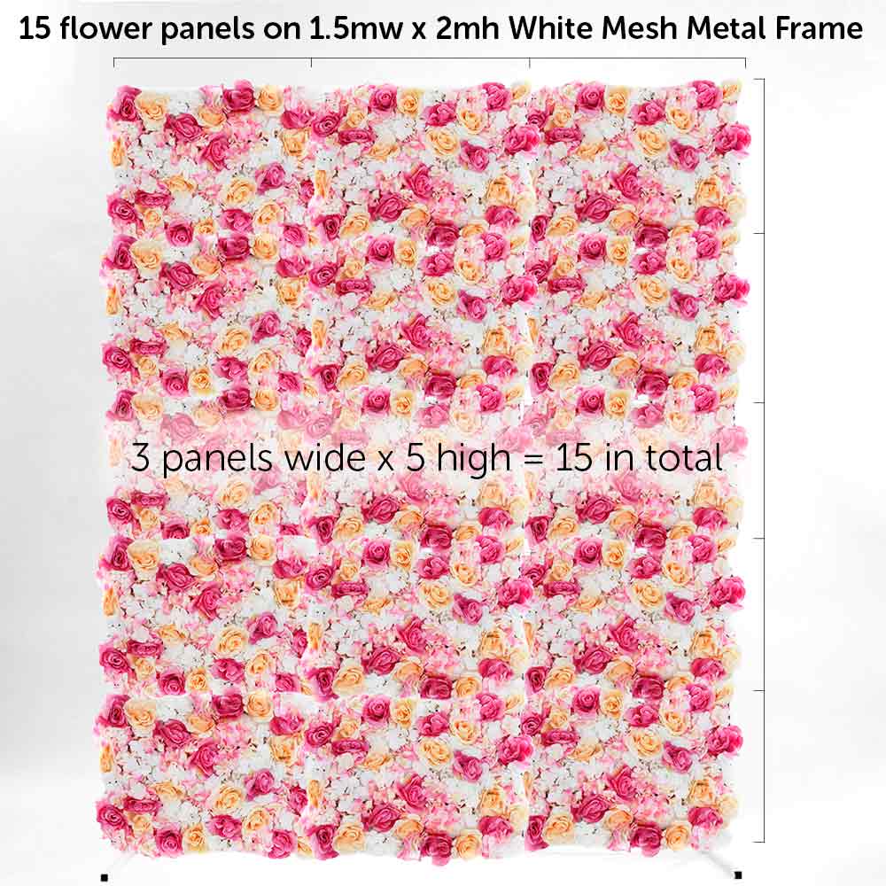 Flower Wall Mesh Stand Frame - Square Edge - White (2mx1.5m) - Image 3
