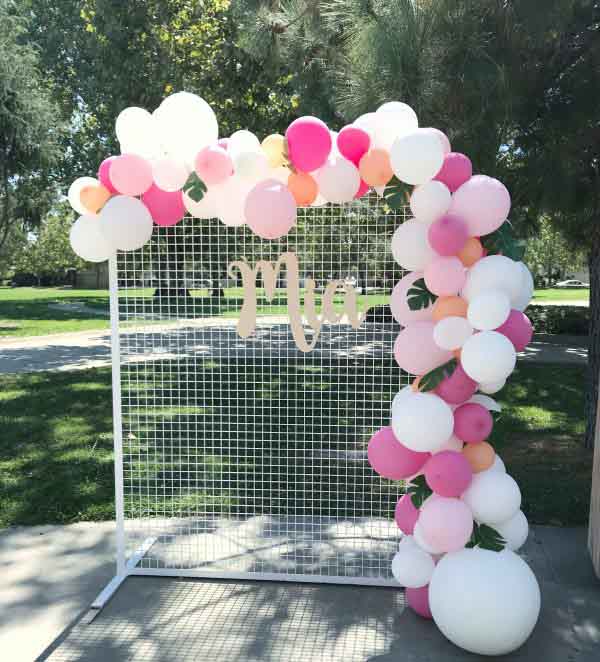 Flower Wall Mesh Stand Frame - Square Edge - White (2mx1.5m) - Image 7