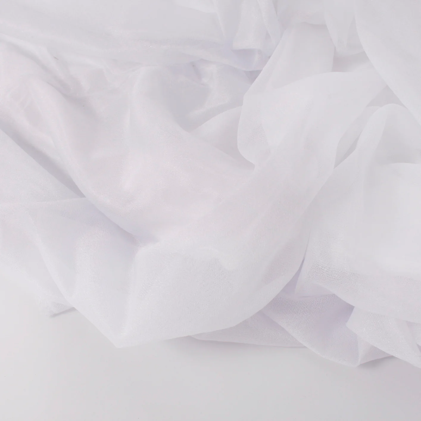 Beauty Organza Backdrop Curtain with Ice Silk Satin Backing - White (3x3m) - Image 5