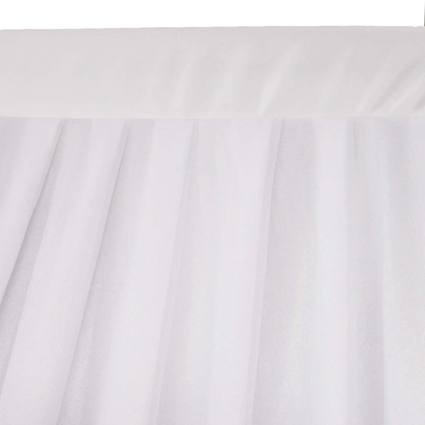 Beauty Organza Backdrop Curtain with Ice Silk Satin Backing - White (3x3m) - Image 6