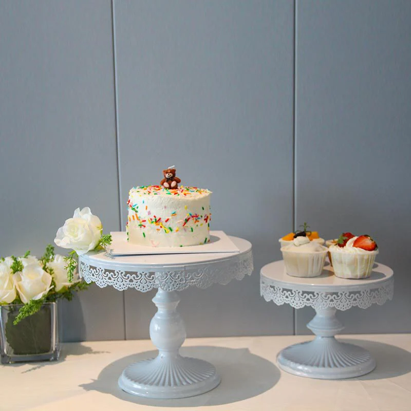 CLEARANCE Cake Stand Set - Vintage Lace - White (3pc) - Image 6