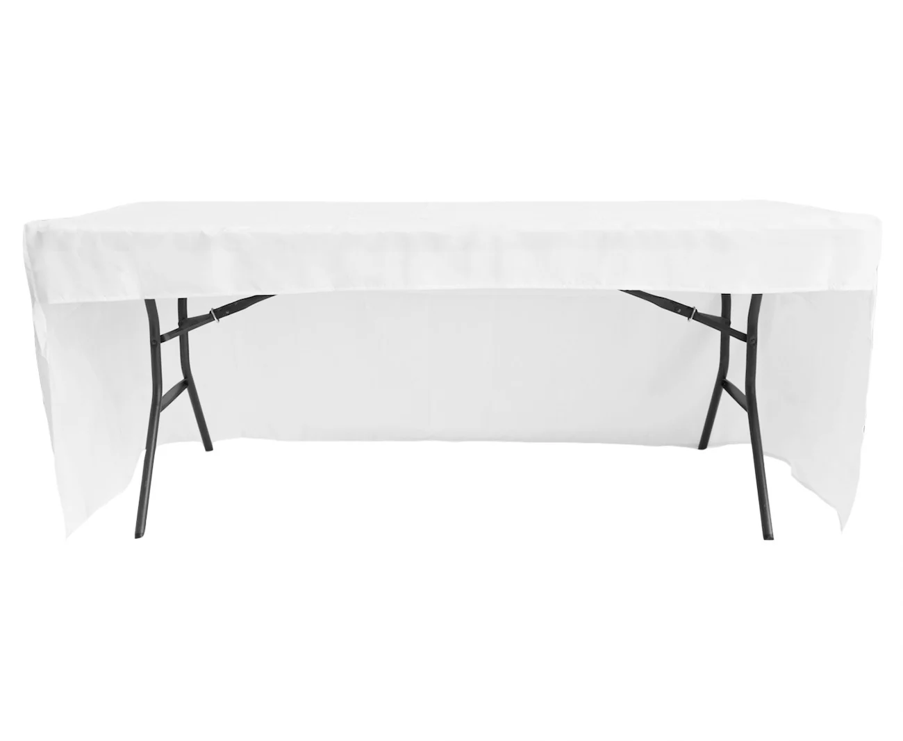 3 Sided Fitted Tablecloth - White (6ft)
