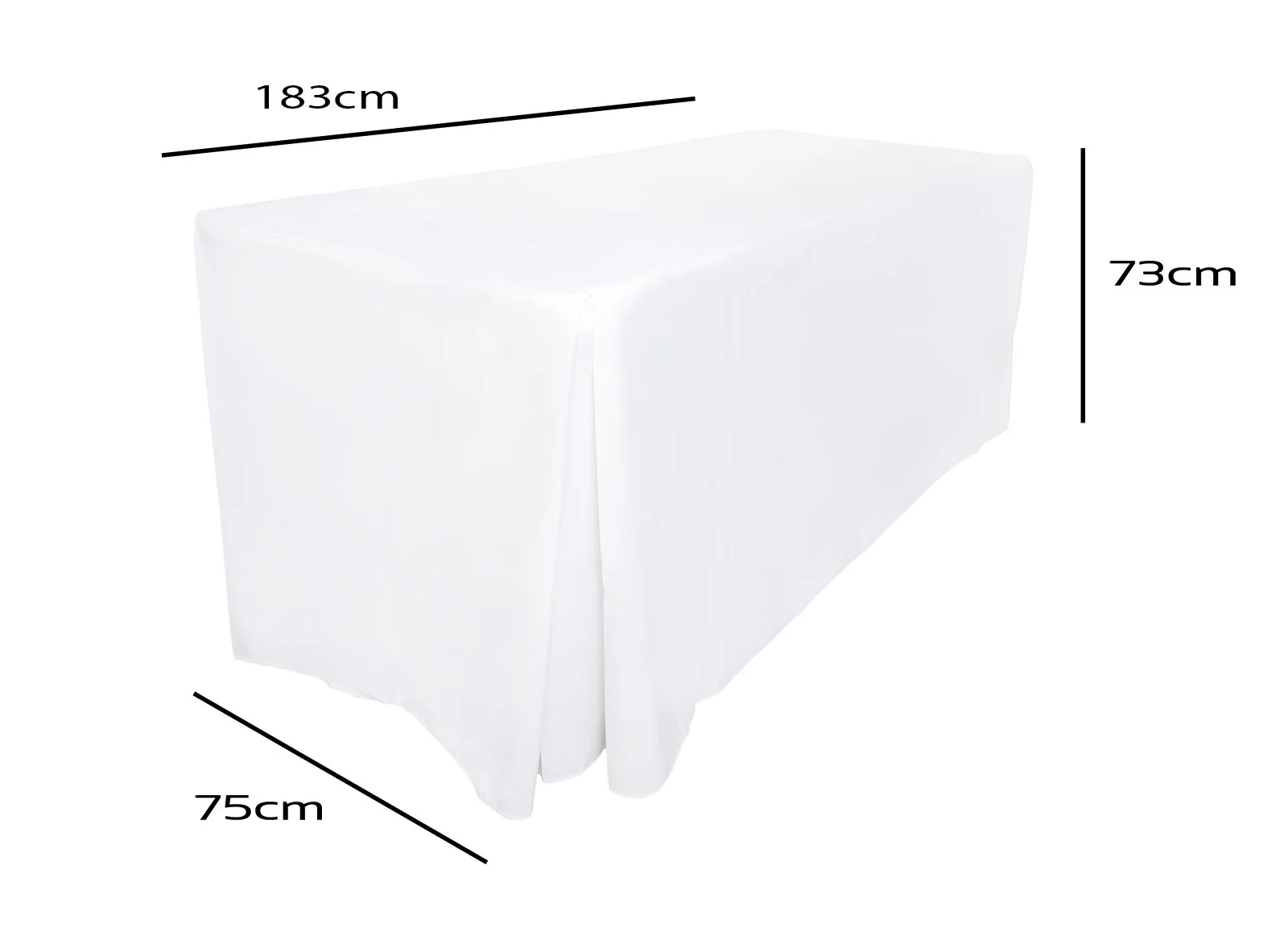 Premium Fitted Tablecloth - White (6ft) - Image 2