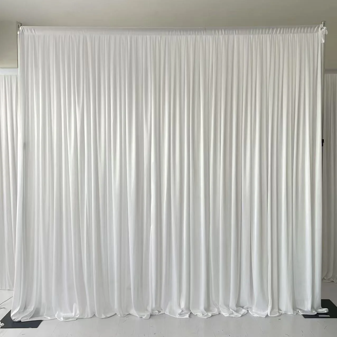 Ice Silk Satin Backdrops - No Swag - White (3x3m) - Image 2