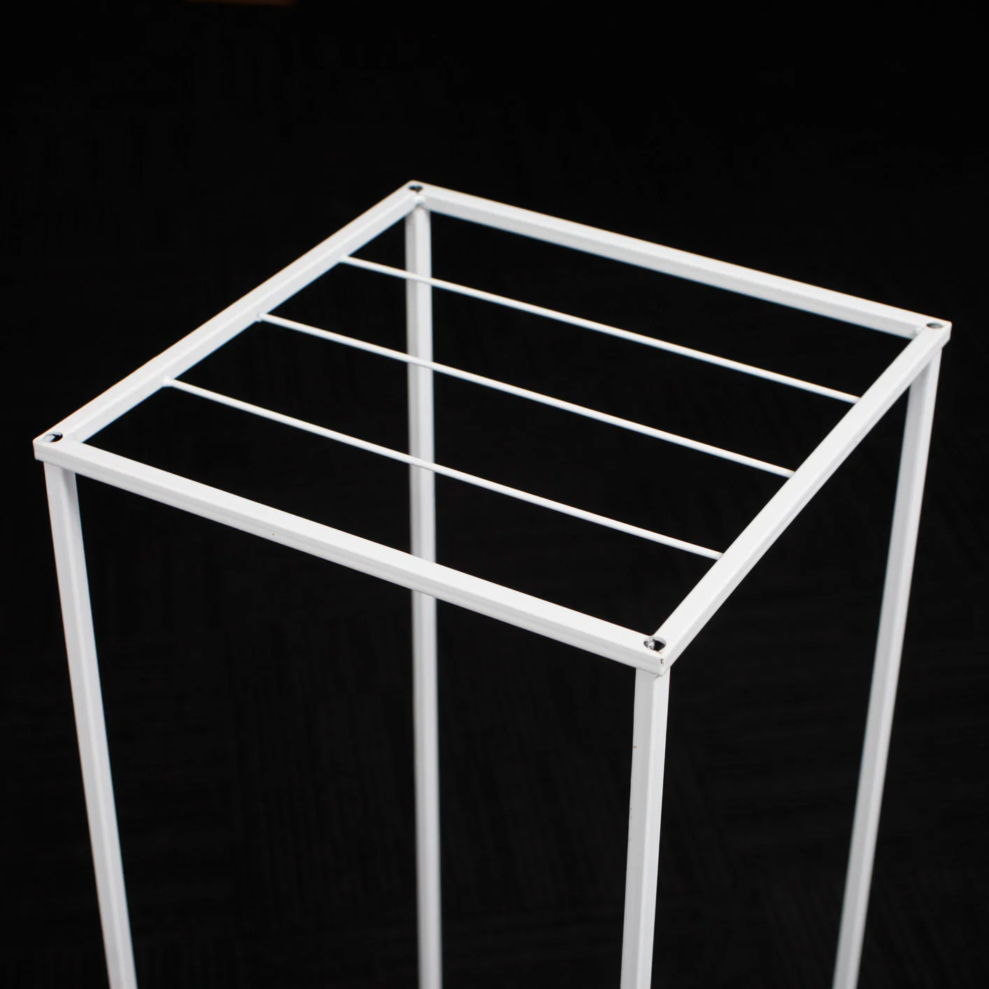 Iron Flower Stand / Plinth Centrepiece TOP ONLY - White (28x28cm)