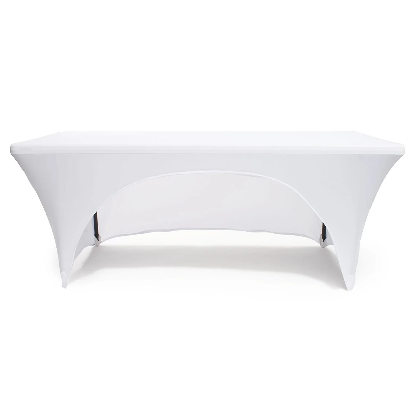 3 Sided Lycra Fitted Tablecloth - White (6ft) - Image 2