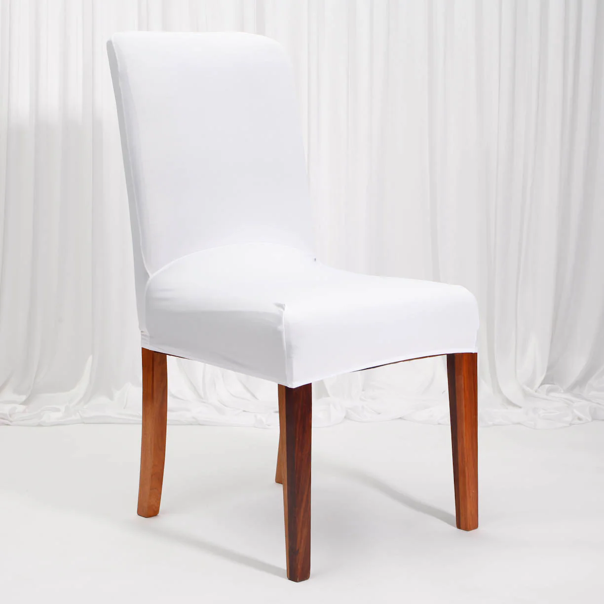 Lycra Dining Chair Covers (Toppers) - White
