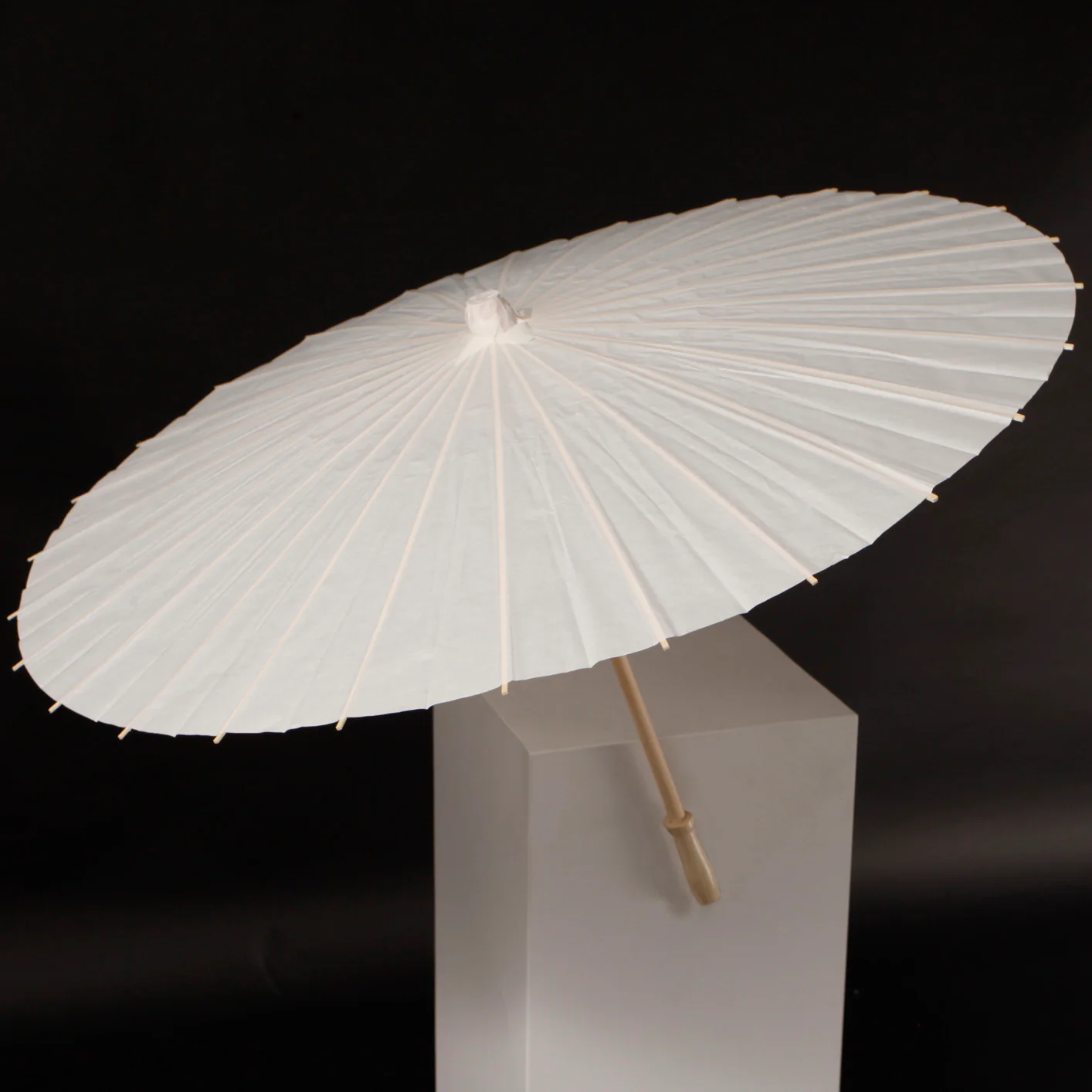 Paper Wedding Umbrella Parasol - White - Image 2