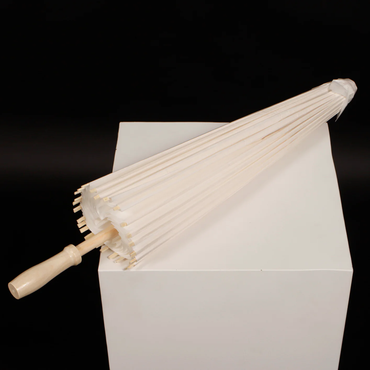 Paper Wedding Umbrella Parasol - White - Image 5