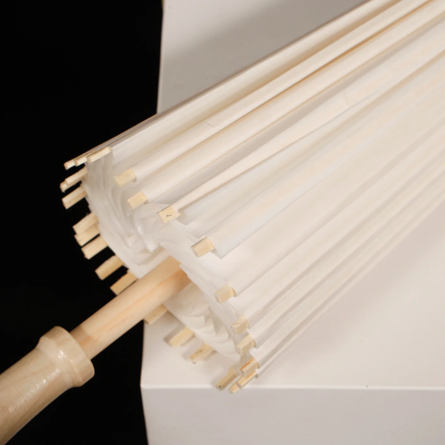 Paper Wedding Umbrella Parasol - White - Image 7