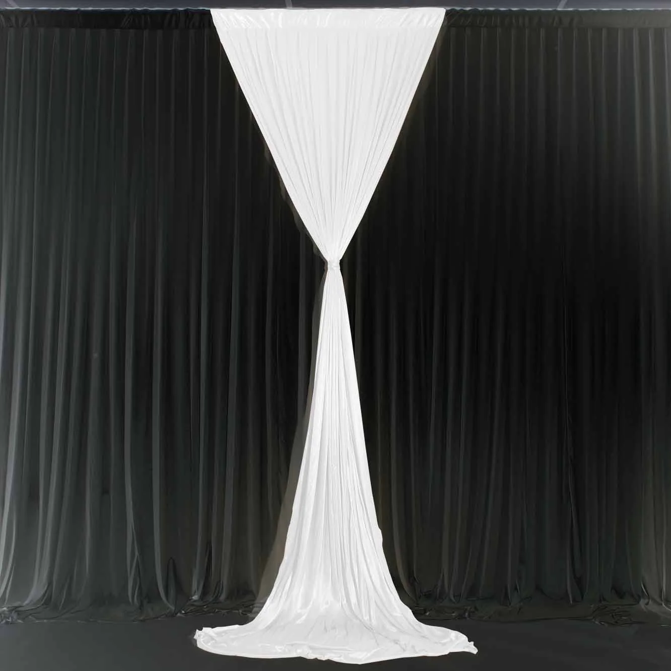 Ice Silk Satin Convertible Backdrop Panel - White (1x3m) - Image 3
