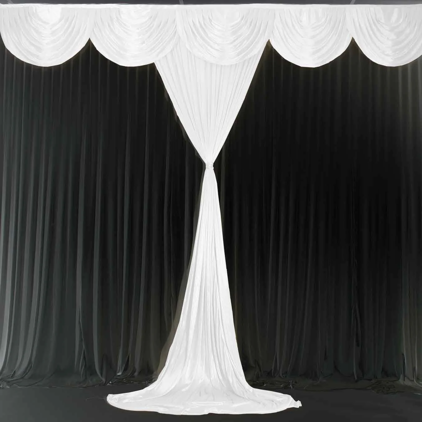 Ice Silk Satin Convertible Backdrop Panel - White (1x3m) - Image 4