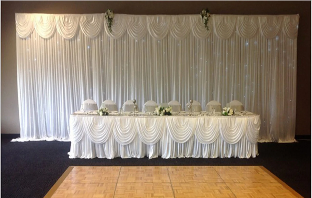 Ice Silk Satin Backdrop - White (3x3m) - Image 4