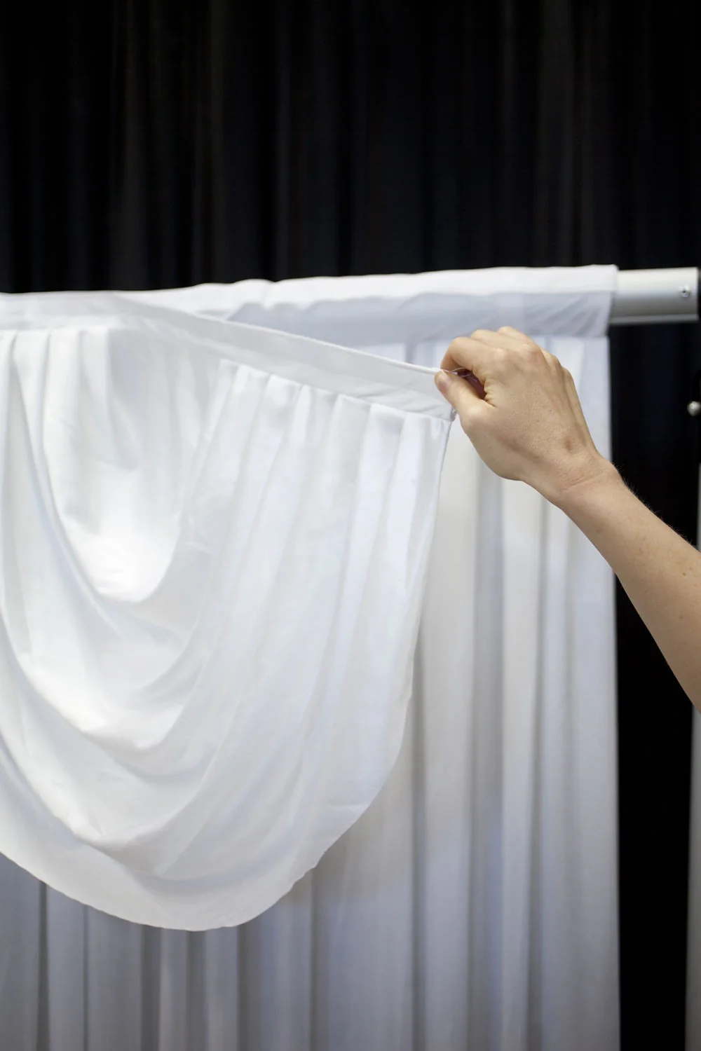 Ice Silk Satin Backdrop - White (3x3m) - Image 5