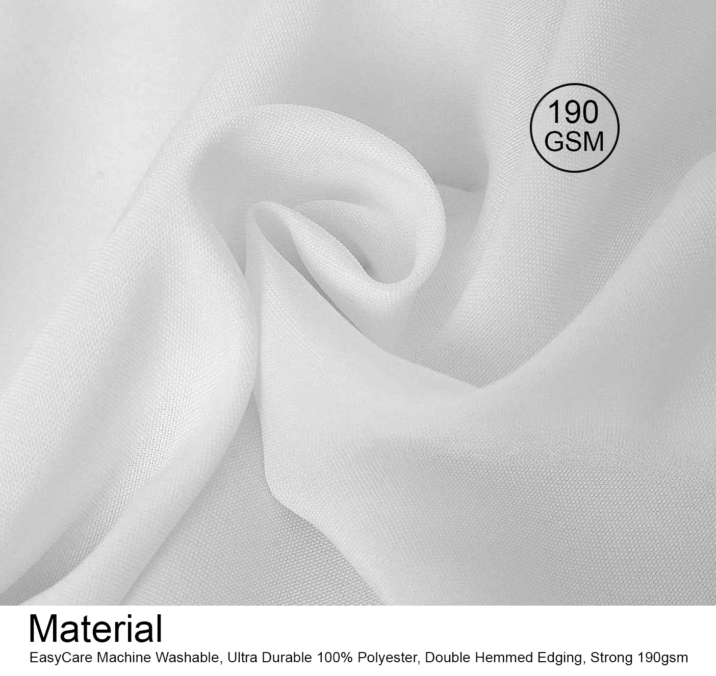 Square Tablecloth - Black (150x150cm) - Image 3