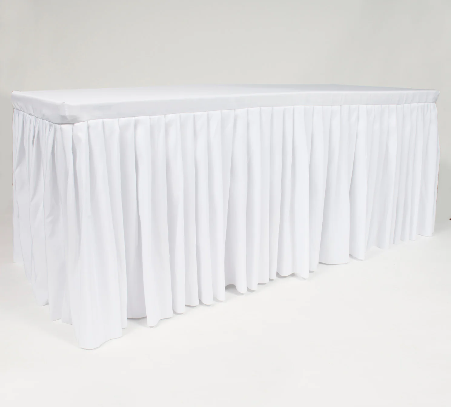 Fitted Tablecloth with Pleated Table Skirting - White (6ft)