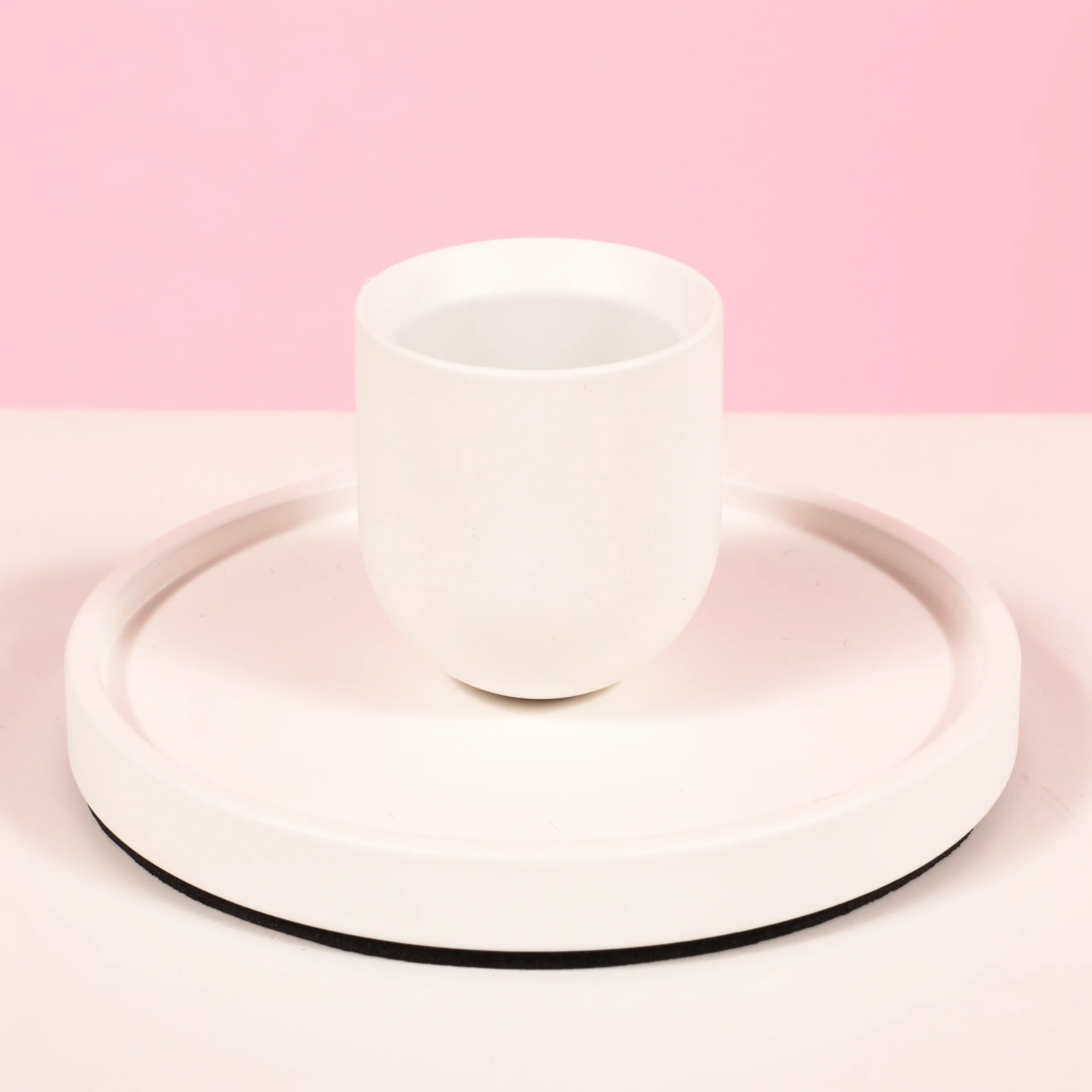 Metal Taper Candle Holder - Large - White