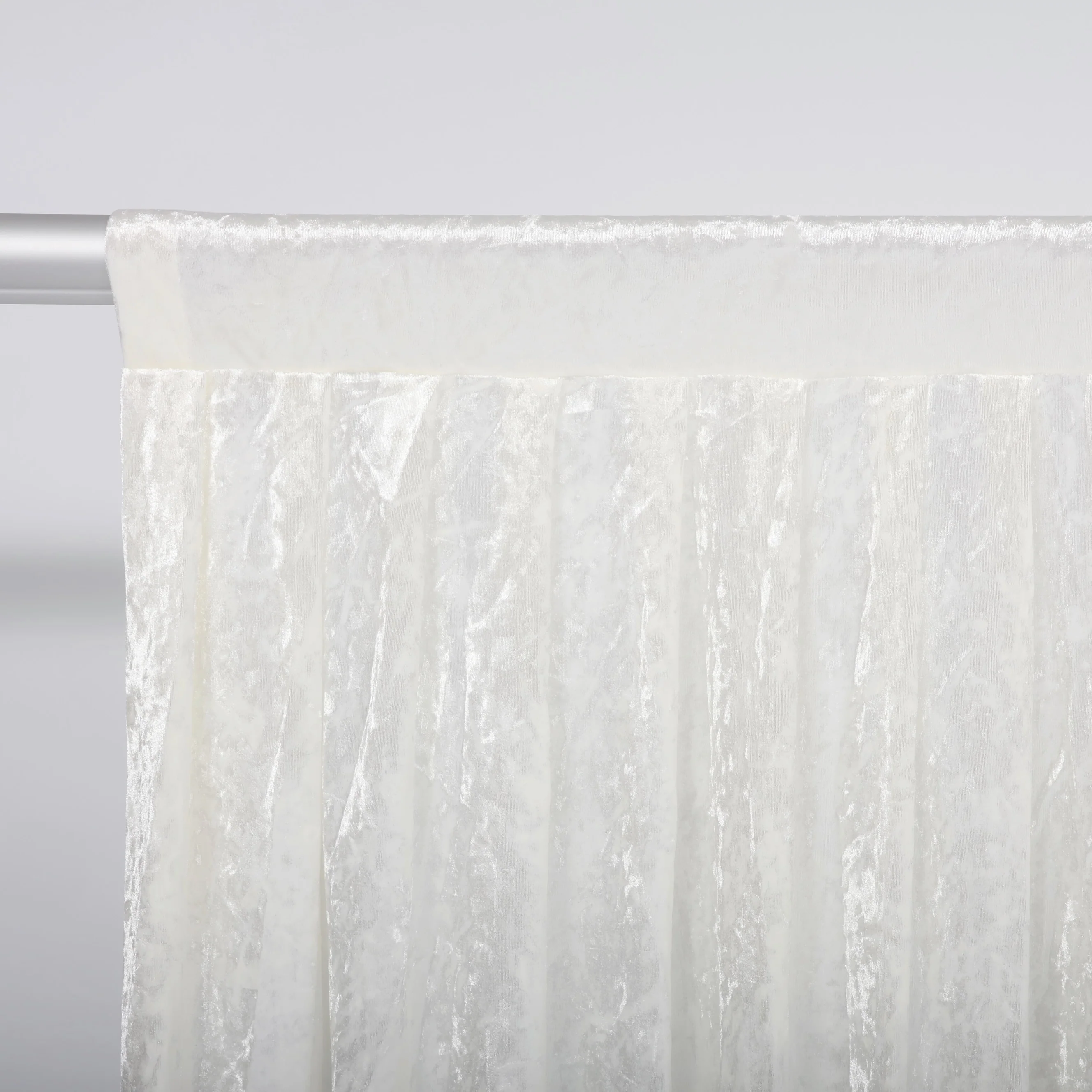 Velvet Backdrop Curtain - White (3x3m) - Image 3