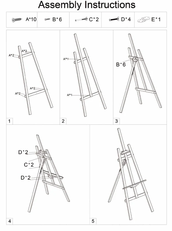 Timber Wedding Easel - White (150cm) - Image 5